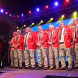 Choir of men singing