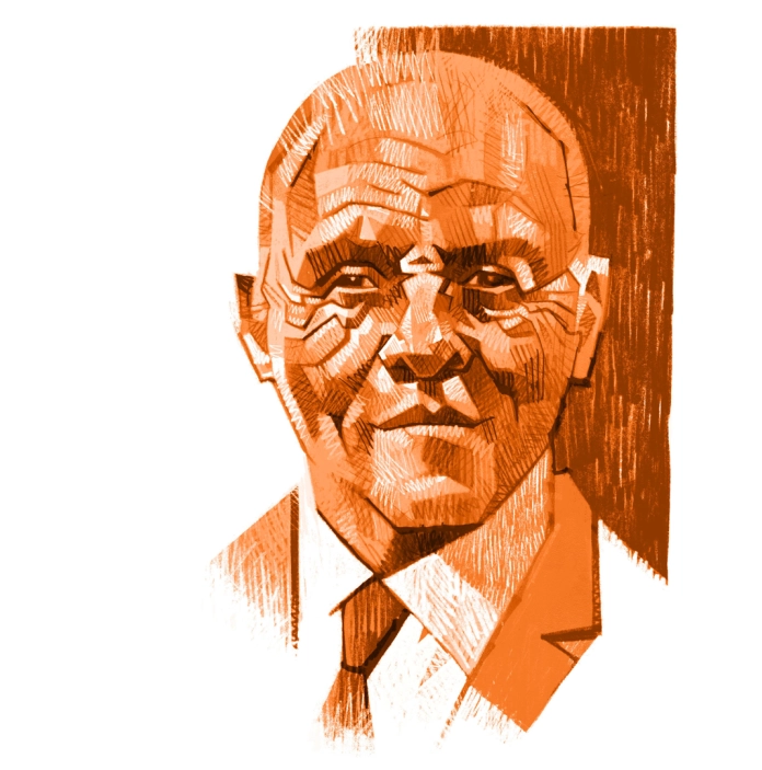 Illustrated sketch image of a man's face