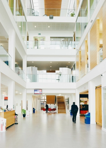Interior of Cardiff University's Hadyn Ellis building