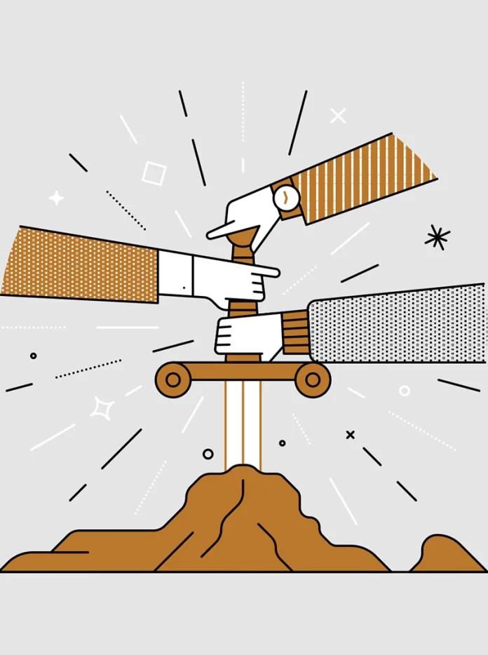 Infographic des mains essayant de tirer une épée hors de la pierre