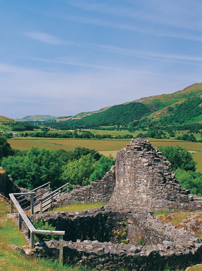 castle ruins and countryside
