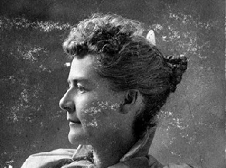 Black and white photograph of Martha Hughes Cannon