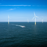 Vista aérea del parque eólico North Hoyle, Prestatyn