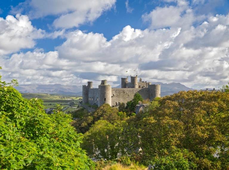 Un gran castillo antiguo contra un cielo azul