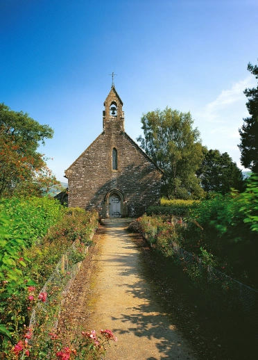 pathway leading to chapel.