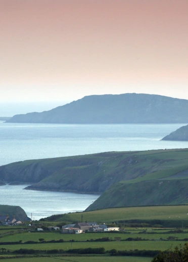 Bardsey island coastline.