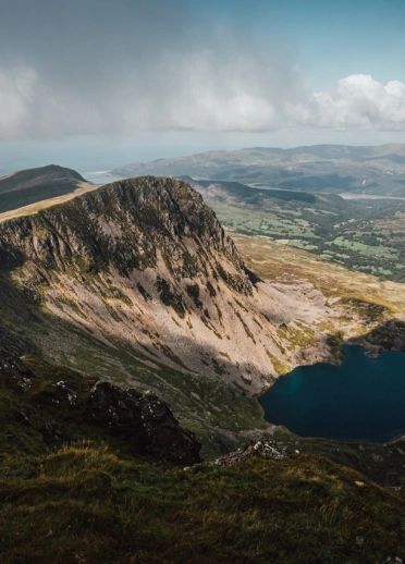 Aerial view of Cader Idris.