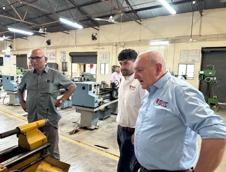 Row of students and teachers