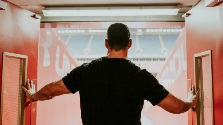 Sam Warburton at Principality stadium.