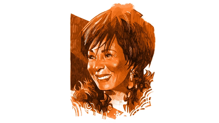 Illustrated sketch image of a woman's face