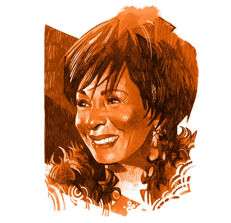 Illustrated sketch image of a woman's face