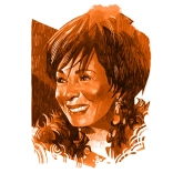 Illustrated sketch image of a woman's face