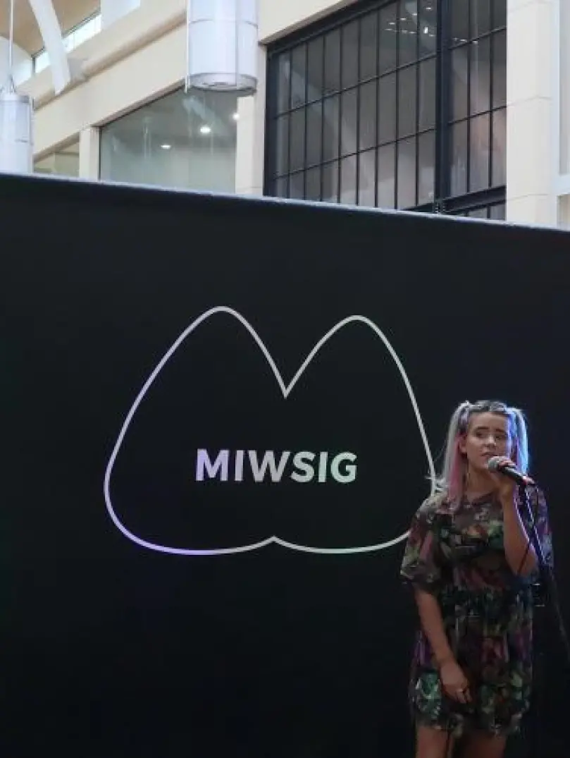 A band performing in St Davids shopping centre.