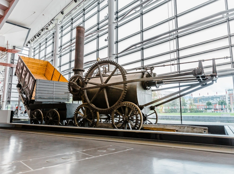 A machine on display in the museum.