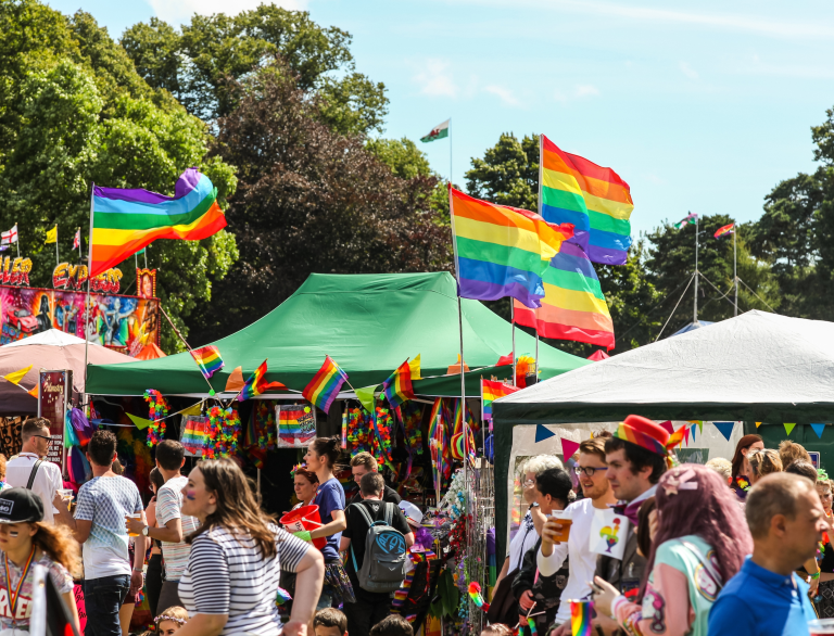 People at Pride Cymru Festival