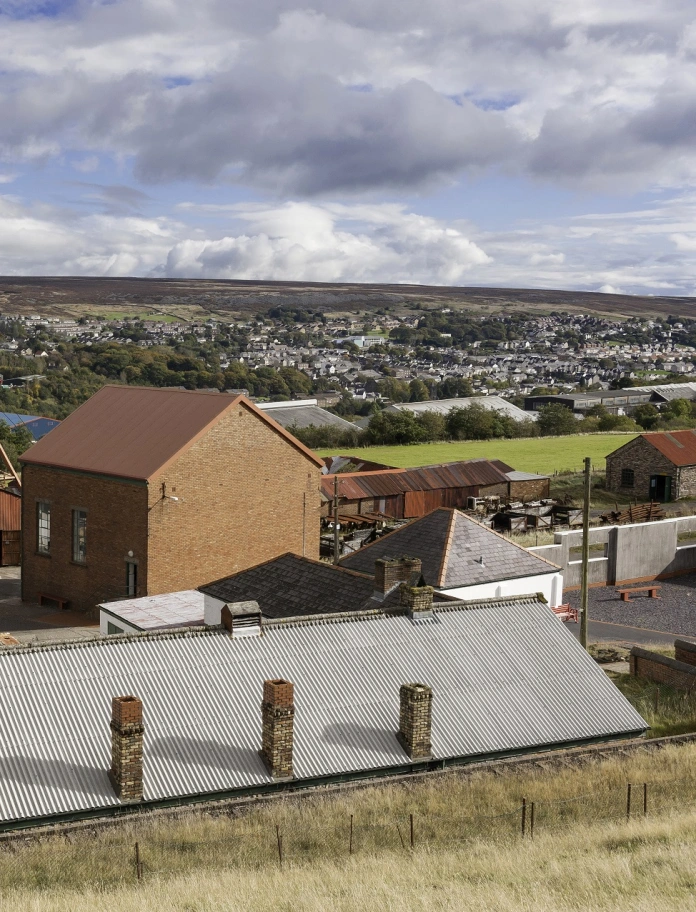 Buildings and mine equipment at Big Pit National Coal Museum, South Wales