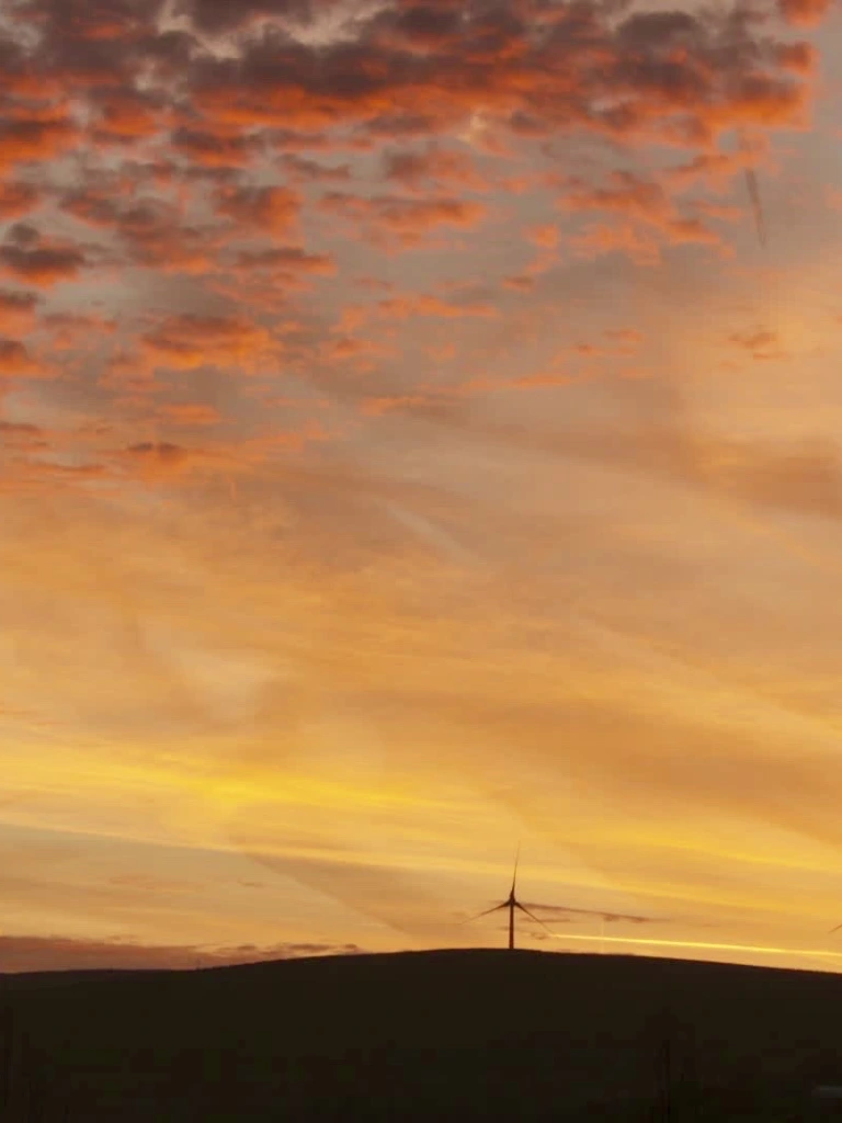 Awel Co-op turbines at dawn