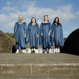 Four people from HMS Morris standing together.
