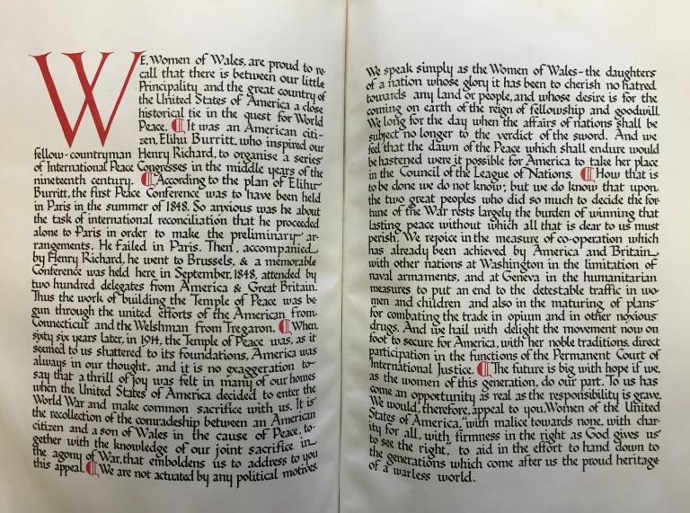 平和請願の紹介文が書かれた本