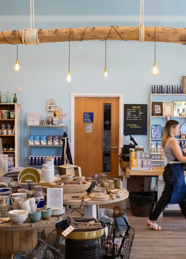Inside Halen Môn giftshop